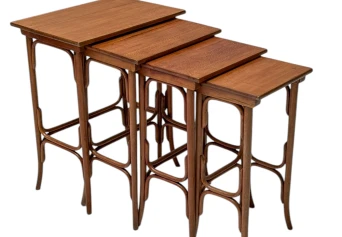 Vienna Secession Bentwood Nesting Tables by Michael Thonet for Thonet, 1900s